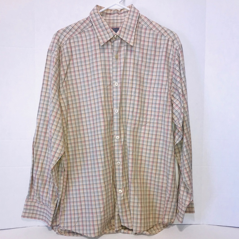 Talbots Button Down Dress Shirt Sz L